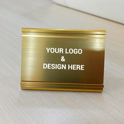 Mini table nameplate with print